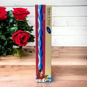 GoodVibes Incense Sticks: Indian Rose Scent - Sulphur & Charcoal Free | 100% Organic Agarbatti | Devotion Pack | Valentine's Day Gift for Husband/Wife