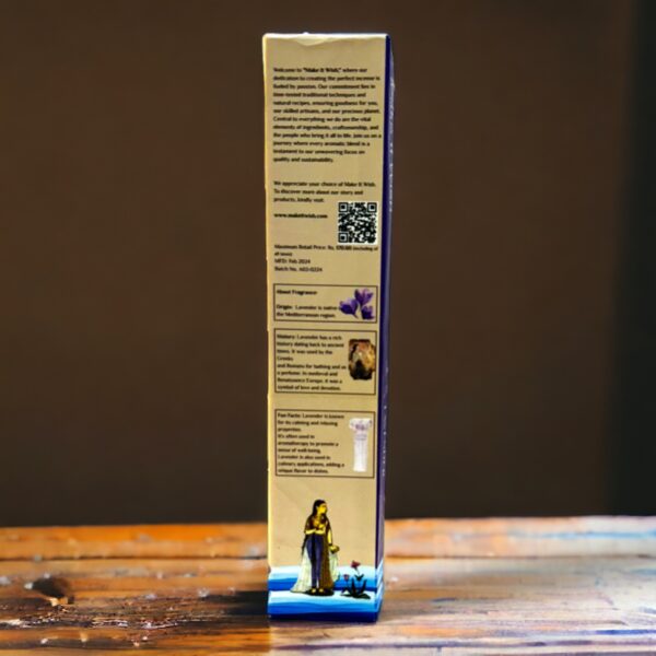 Pack of 2 Natural Lavender Incense Sticks | | Free Wooden Stand | Handmade, Sulphur & Charcoal Free | 100% Organic Agarbatti - Image 3